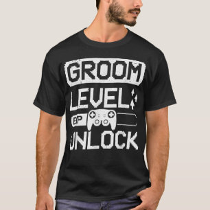 Camiseta Desbloquear nivel de novio Despedida de soltero