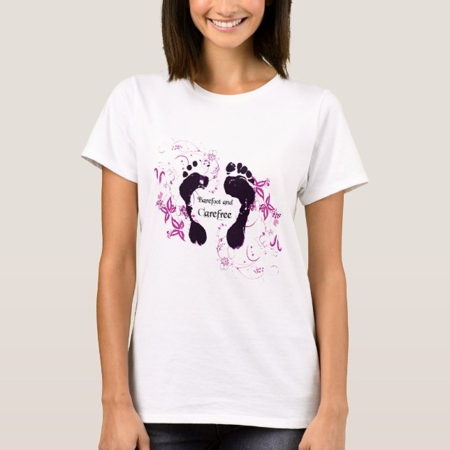 Camiseta Descalzo y despreocupado (Anverso)