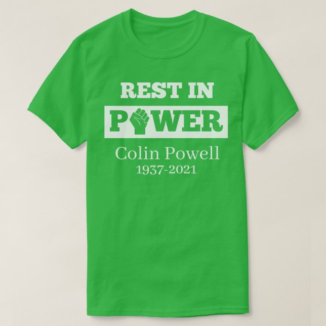 Camiseta Descansa En El Poder Colin Powell (Diseño del anverso)