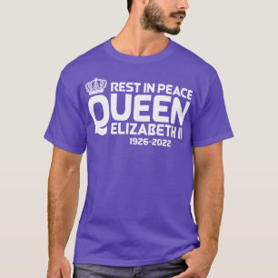 Camiseta Descansa En Paz Elizabeth II White Text