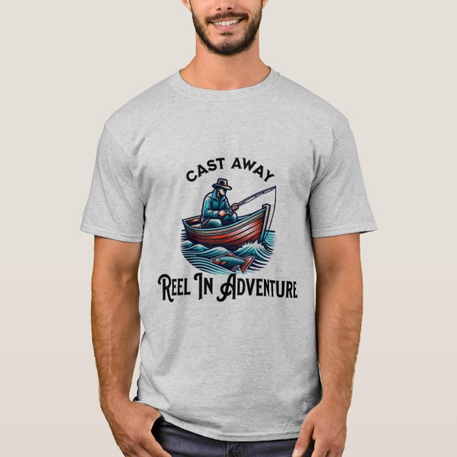 Camiseta Descansa, Reel En Aventura (Anverso)