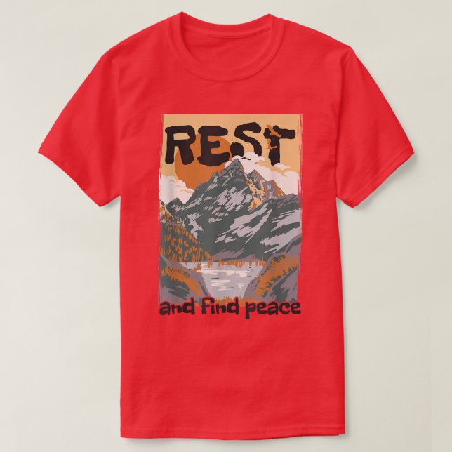 Camiseta Descansa y encuentra paz (Diseño del anverso)