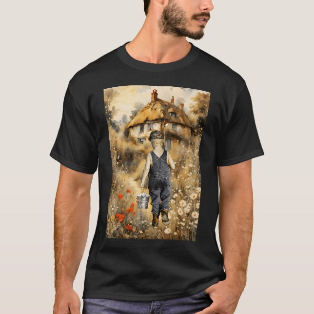 Camiseta descansando junto al agua con un perro (Anverso)