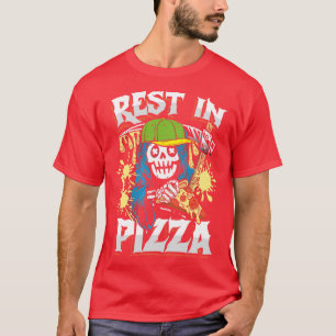 Camiseta Descanse en pizza delicioso pan plano italiano
