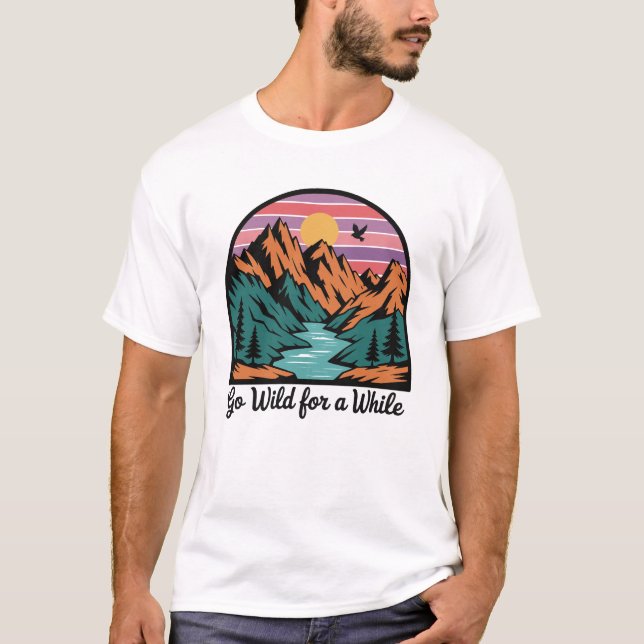 Camiseta Descanse Por Un Tiempo - Aventura Por La Naturalez (Anverso)