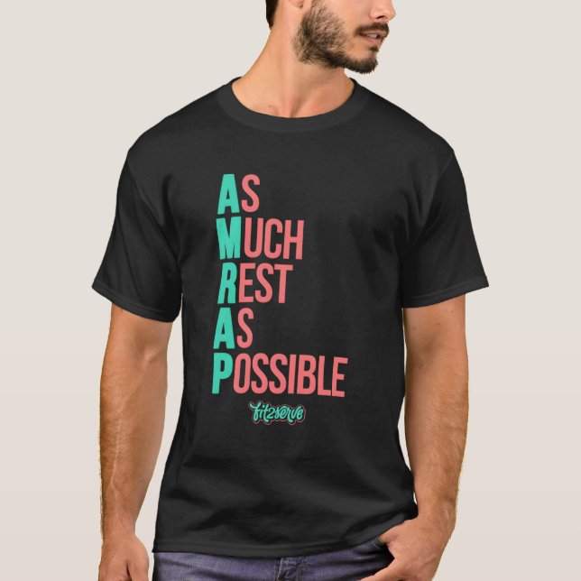 Camiseta Descanse Tanto Como Sea Posible Amrap Fit2Serve (Anverso)