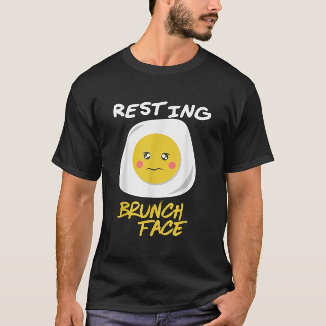 Camiseta Descanso Brunch Face Cute Egg Funny Breakfast Lunc (Anverso)