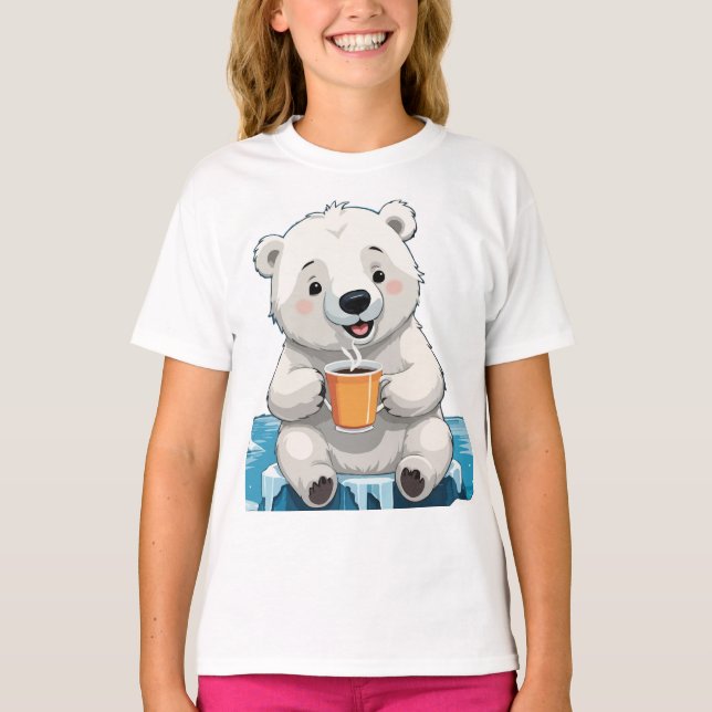 Camiseta Descanso de bebida helada del oso polar Guay (Anverso)