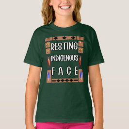 Camiseta Descanso de la cara indígena
