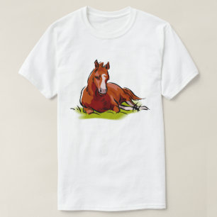 Camiseta Descanso De La Carne Tranquila Tema Del Equino De 