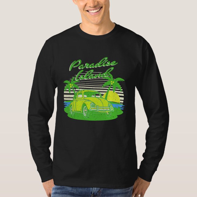 Camiseta Descanso de primavera de Isla del Paraíso Retro (Anverso)