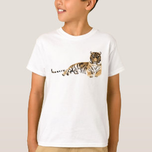 Camiseta Descanso de tigre de color agua