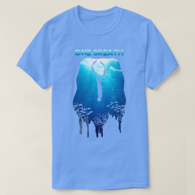 Camiseta Descanso de un respiro Buceo Apnea Ocean Free Dive (Diseño del anverso)