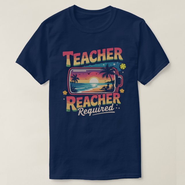 Camiseta descanso de verano merecido para el profesor (Diseño del anverso)