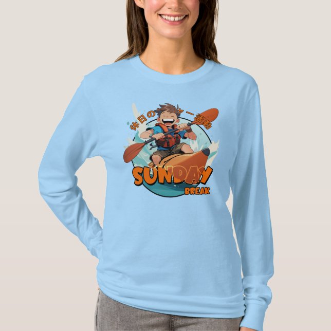 Camiseta Descanso del domingo | Larga manga de las mujeres (Anverso)