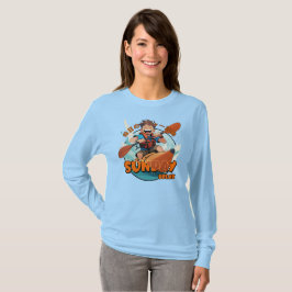 Camiseta Descanso del domingo | Larga manga de las mujeres