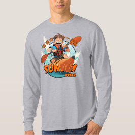 Camiseta Descanso del domingo | Larga manga de los hombres