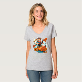 Camiseta Descanso del domingo | Mujeres de cuello-V