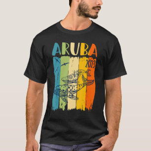 Camiseta Descanso familiar temático de Whale Retro Aruba Ca