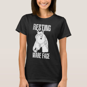 Camiseta Descanso Mare Face Caballo de vuelta montando caba