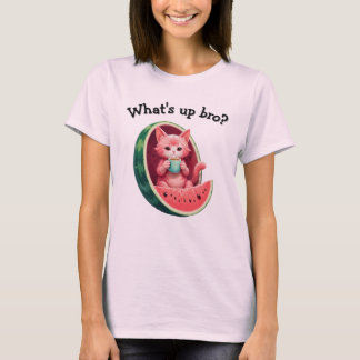 Camiseta Descanso para café de gato de sandía