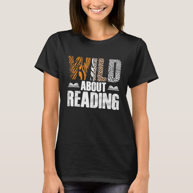 Camiseta Descanso por leer lectores de libros leopardo (Anverso)