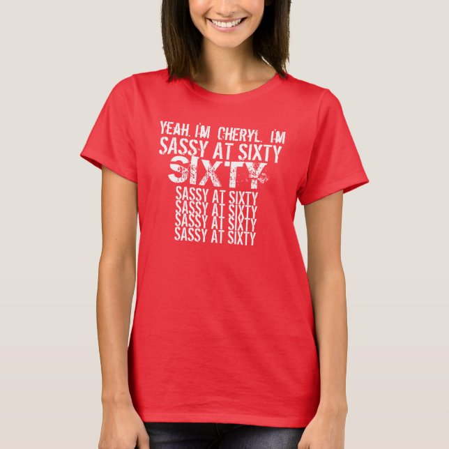 Camiseta Descarado en sesenta blancos rojos 2 de 60 (Anverso)