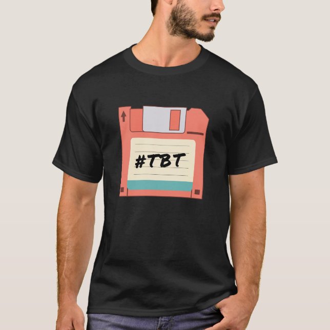 Camiseta Descarga de disquete Jueves TBT Retro Geek (Anverso)
