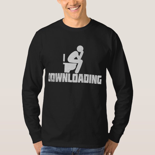 Camiseta Descarga - Divertido inodoro sarcástico Pooping T- (Anverso)