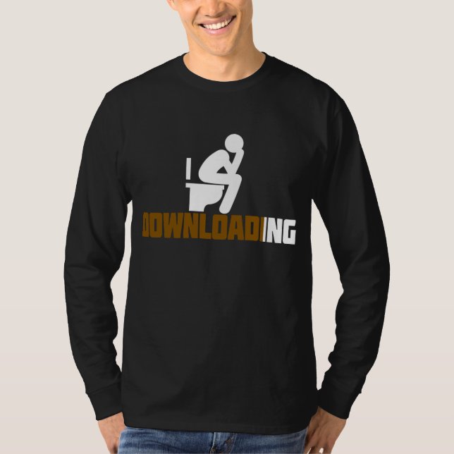 Camiseta Descarga - Divertido Pooping Sarcástico (Anverso)