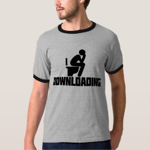 Camiseta Descargando - Inodoro divertido haciendo caca    