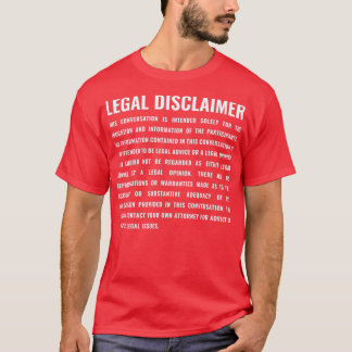 Camiseta Descargo de responsabilidad legal de abogado diver