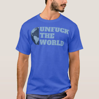 Camiseta Descartar el diseño de texto mundial 2