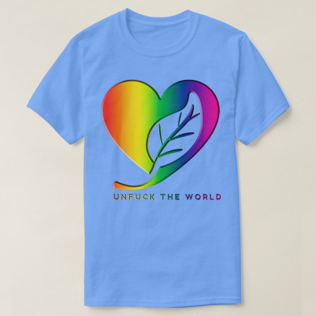 Camiseta Descartar el mundo: La salida del arco iris (Diseño del anverso)