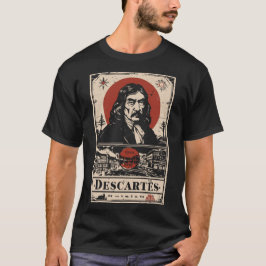 Camiseta Descartes del Sol Rojo | Retrato de filosofía