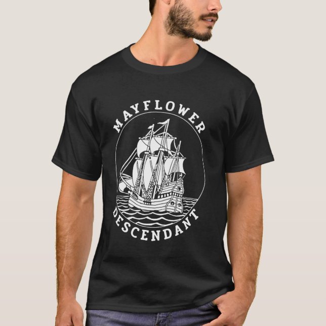Camiseta Descendiente de Mayflower (Anverso)