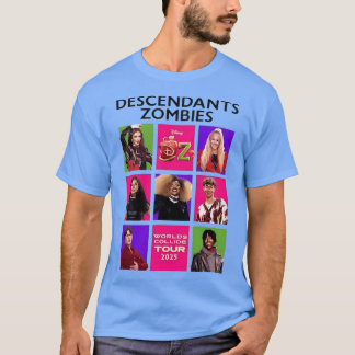 Camiseta descendientes zombies mundos colisionan gira 2025