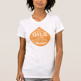 Camiseta Descenso del aceite esencial del naranja salvaje
