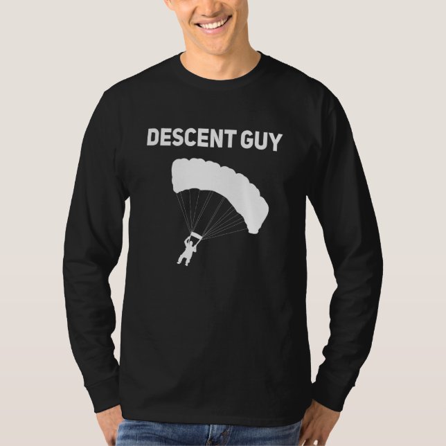 Camiseta Descent Guy Skydiving Skydiver Paracaidismo (Anverso)