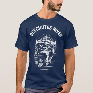 Camiseta Deschutes Río Oregon pesca con mosca vintage