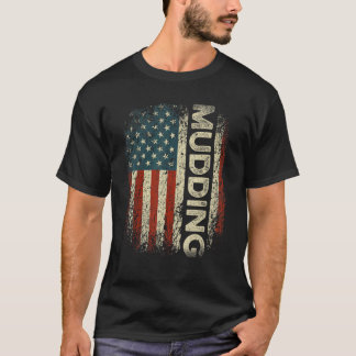Camiseta Descolar la bandera de los EE.UU. de la carretera 