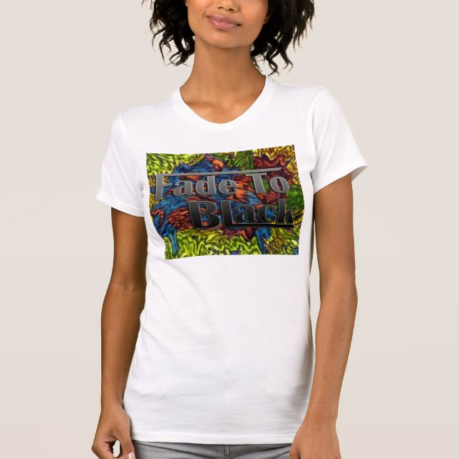 Camiseta Descolórese para ennegrecer - el fondo verde (Anverso)