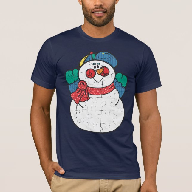 Camiseta desconcertada del muñeco de nieve (Anverso)