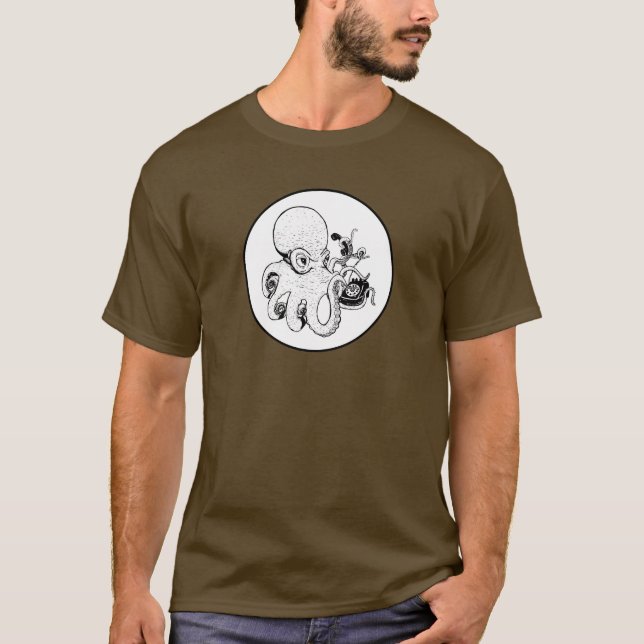 Camiseta Desconectado: Pulpo al Teléfono (Anverso)