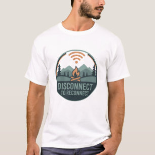 Camiseta Desconexión de Camping al Aire Libre para Reconect