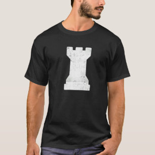 Camiseta Descontento de piezas de ajedrez White Rook White 