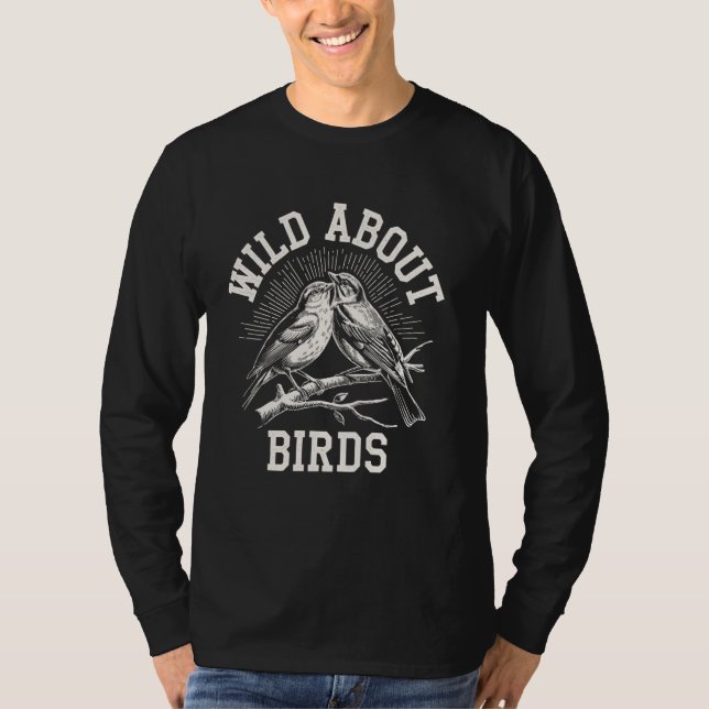 Camiseta Descontento por los pájaros Divertido avistamiento (Anverso)