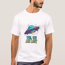 Camiseta Descripción del conjunto UFO de Wrong Way — Sí, Es