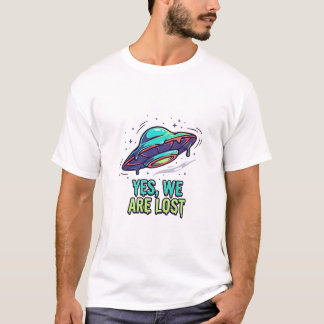 Camiseta Descripción del conjunto UFO de Wrong Way — Sí, Es