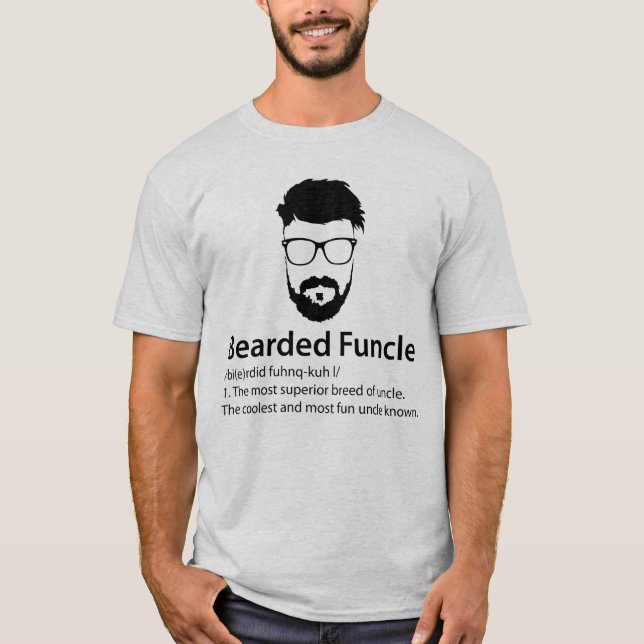 Camiseta Descripción del Funcle con barba Día de la barba G (Anverso)